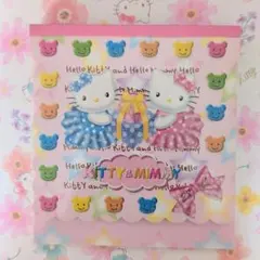 【特希少】ハローキティ　メモ帳　28周年　キティ＆ミミィ