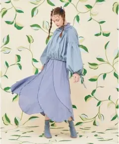 POPPY ライトブルー フレアスカート