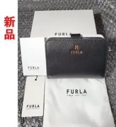 [新品] フルラ 財布 レディース 二つ折り財布 レザー FURLA ブラック