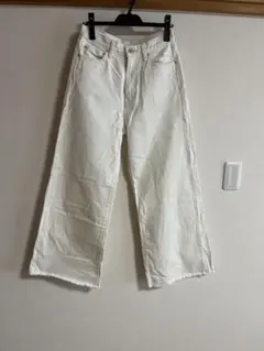 スピックアンドスパン5 1/2⭐︎ワイドデニム⭐︎28 白