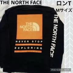 THE NORTH FACE バックロゴプリント長袖Tシャツ☆Mサイズブラック