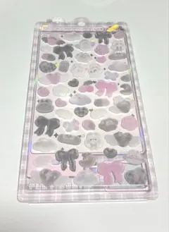 【正規品】 ふわふわドロップシール しろくろボンボン フロッキー クーリア