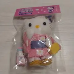 サンリオハローキティ 着物 ぬいぐるみマスコット　ミニ消しゴム付き。激レア