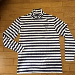23GOLF ストライプ タートルネック M