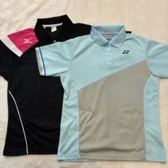 【美品】YONEX ポロシャツ＆ 　　　MIZUNOポロシャツ２枚SET