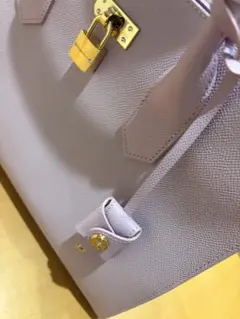 薄紫 ハンドバッグ ゴールド金具