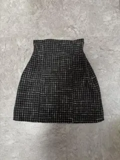 ハイウエスト　ツイード　タイトスカート Sサイズ