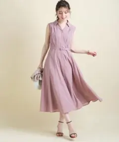 Apuweiser-riche シアーシャツカラーワンピース レディシャツ