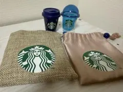 Starbucks スタバ 置物と巾着袋セットのサムネイル