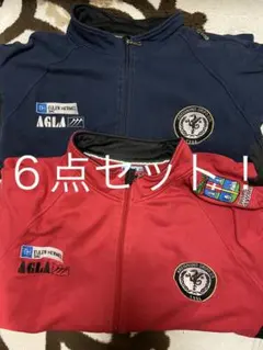 アグラ　AGLAスウェット上下セット　赤は下がハーフパンツ　紺は下がXL ６点のサムネイル