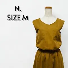 N. エヌドット スエード調 ノースリーブ ワンピース マスタード M【783】のサムネイル