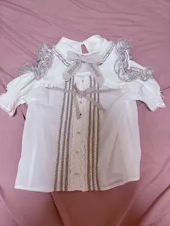 IMVAL Mandarin Collar Frill Blouse - メルカリ