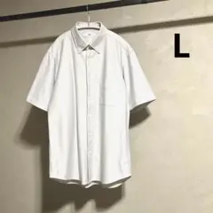 美品 ユニクロ ドライノンアイロンジャージーシャツ/ボタンダウン ライトグレー