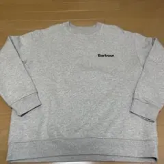 一回着用　Barbour グレー スウェット 38 MOL 0637GY52