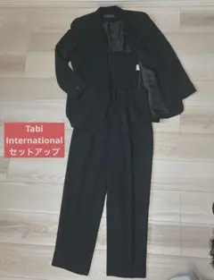 セットアップ　スーツ　パンツ　フォーマル　ブラック　式典 長袖　M 無地