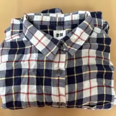 UNIQLO チェック ロングシャツワンピ Mサイズ