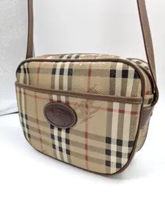 良品✨ バーバリー ショルダーバッグ ノヴァチェック PVC ベージュ 0I1