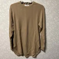 INHERIT ベージュ 長袖カットソー　サーマル
