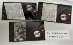 鬼滅の刃★柱たちとお館様２ufotable cafe しおり風クリアカード３点