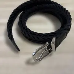 美品　GU ジーユー レザーメッシュベルト ブラックのサムネイル