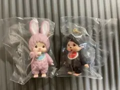 モンチッチマスコットキーチェーン　 モンチッチくんノーマル・チムたんノーマル