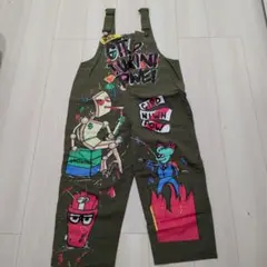 グラフィックプリントオーバーオール