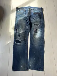 BAGARCH ダメージ加工 ブルーデニム