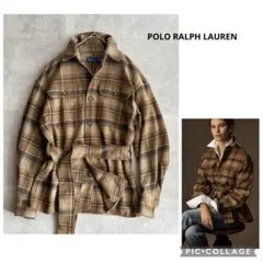 2023✨美品 ポロラルフローレン ベルテッド ウールブレンド ツイル シャツ