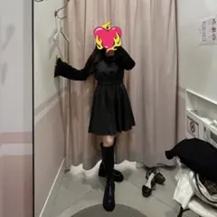 Heather プリーツミニジャンスカ グレー