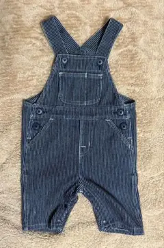 無印良品 ストライプ柄ロンパース 80cm 子ども服 オーバーオール　サロペット