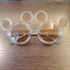 ディズニーリゾート　ミッキー型クリアサングラス