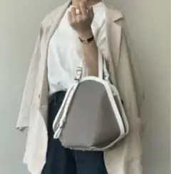 【美品】TOFF&LOADSTONE ハニカムニット　トートバッグ　グレー
