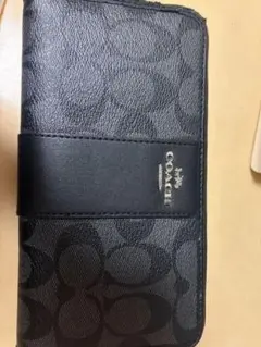 COACH シグネチャー ラウンドファスナー 長財布 ブラックのサムネイル
