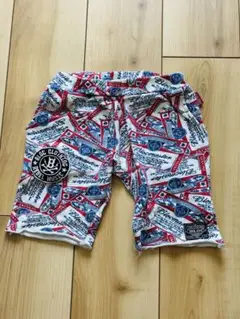 70s バドワイザー Budweiser ハーフパンツ 総柄 ショーツ 企業 1点物◇バドワイザー水着ボードショーツ総柄ショートパンツ古着