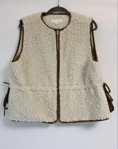 Zara フェイクシアリングベスト Lサイズ