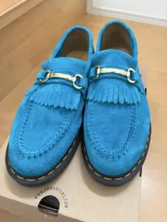 Dr. Martens スエード ビットローファー ブルー - メルカリ