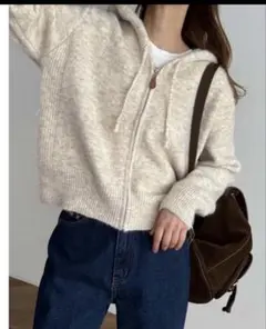 ニット パーカー