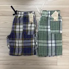 無印良品 マドラスチェック ショートパンツ XL 新品未使用　2枚セット　希少のサムネイル