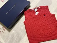 Ralph Lauren 赤 ニットベスト