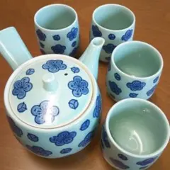 梅柄 急須付き湯呑みセット