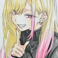 手描きイラスト 水彩 ファンアート ヒロアカ トガヒミコ - メルカリ