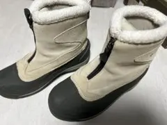 【美品】スノーブーツ 24cm ボア 防寒ブーツ ベージュ レディース 冬用