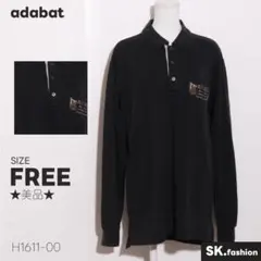★美品★ adabatトップス　シャツ　長袖　刺繡　胸ポケット付き　ゴルフウェアのサムネイル