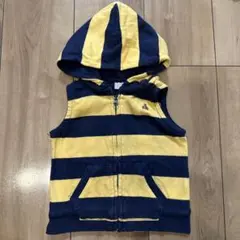 babyGap フード付きストライプパーカー 80 cm 袖なし