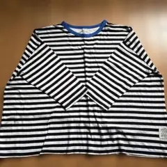 タグ無し新品　CUBE SUGAR 白×黒　ボーダー七分袖　カットソー