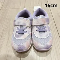 新品タグ付き　女の子スニーカー　子供靴　16cm かるりんぱのサムネイル