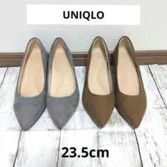 ☆ユニクロ☆パンプスブラウン（新品未使用）グレーのサムネイル