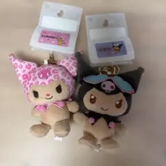 サンリオ　クロミ ぬいぐるみキーホルダー ピンク ヒョウ柄　日焼けクロミのサムネイル