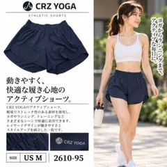 CRZ YOGA ヨガパンツ M レディース ショートパンツ ジム トレーニング