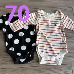 サイズ70✿海外デザインロンパース2枚セット OLDNAVY ＆ BabyGAP